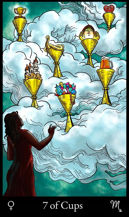 Seven of Cups Tarot Card Meaning - Upright, Reversed & More – The