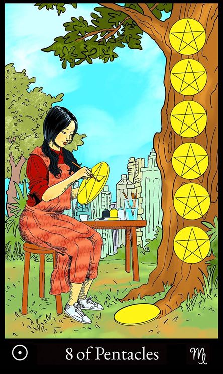 Eight of Pentacles Tarot Card Meaning