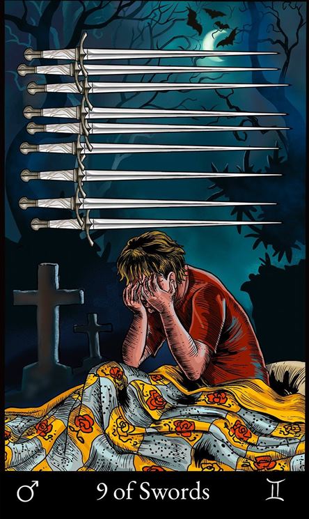 9 of Swords Meanings & Reversed Tarot Card Readings